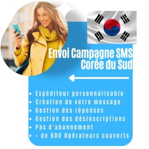 Envoi Campagne Sms Corée du Sud